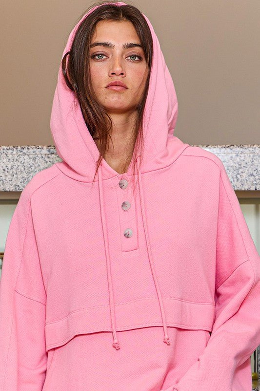 AALIYAH Oversized Pink Hoodie - Fason De Viv