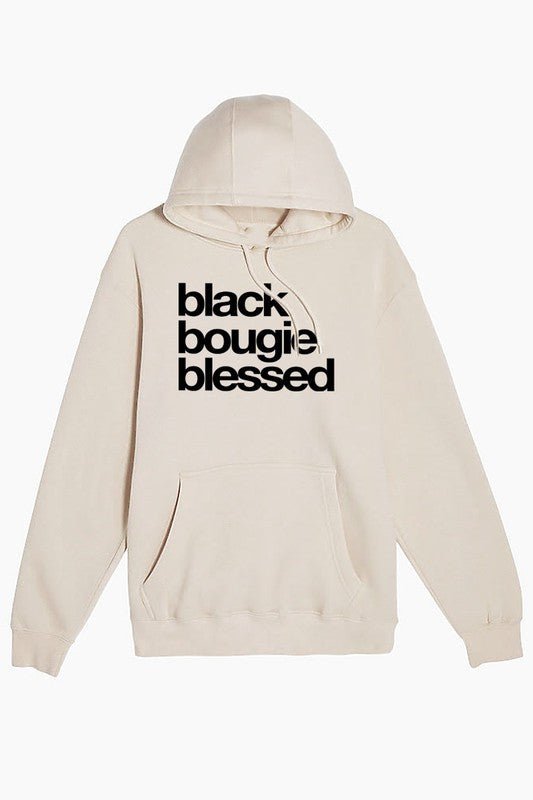 Black Bougie blessed graphic hoodie - Fason De Viv