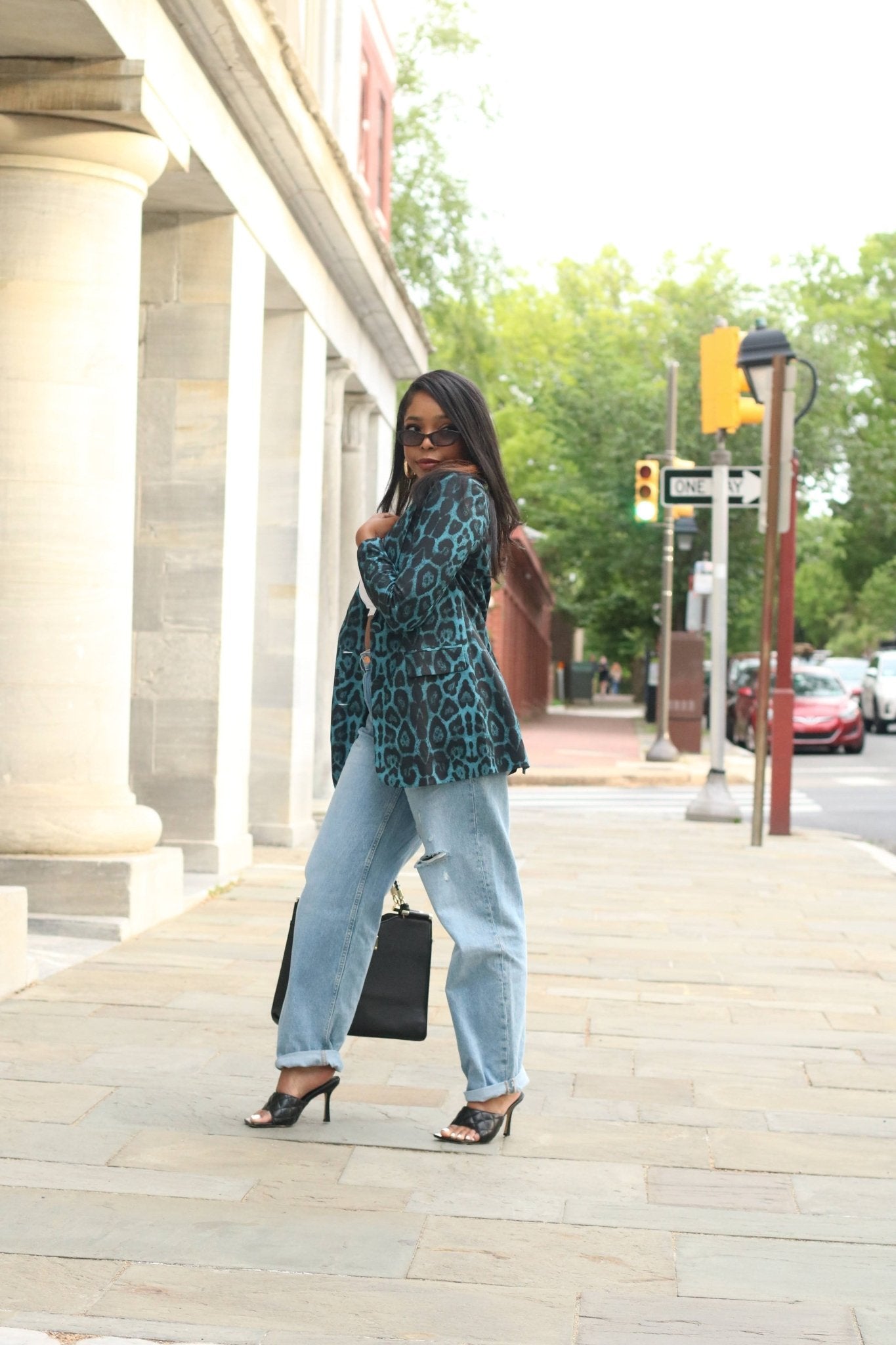Leopard Print Full Sleeve Blazers Pants Suit Fason De Viv Fason De Viv