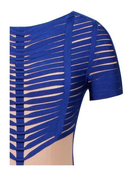 Blue Iren sheer mesh bandage dress - Fason De Viv Women - Apparel - Dresses - Casual