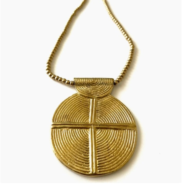 Boho Gal Jewelry - Kateri Brass Necklace - Fason De Viv Accessories