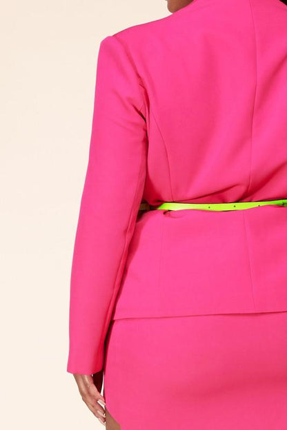 Contrast neon yellow/green pouch belt - Fason De Viv Belts