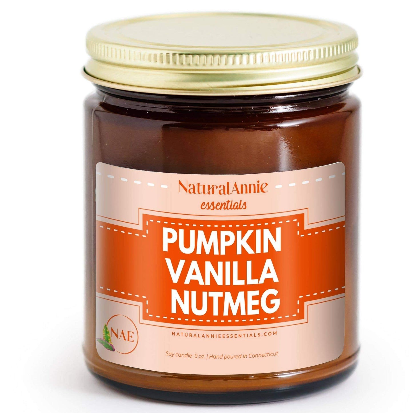 Fall Pumpkin Vanilla Nutmeg Natural Soy Candle - Fason De Viv Beauty & Wellness