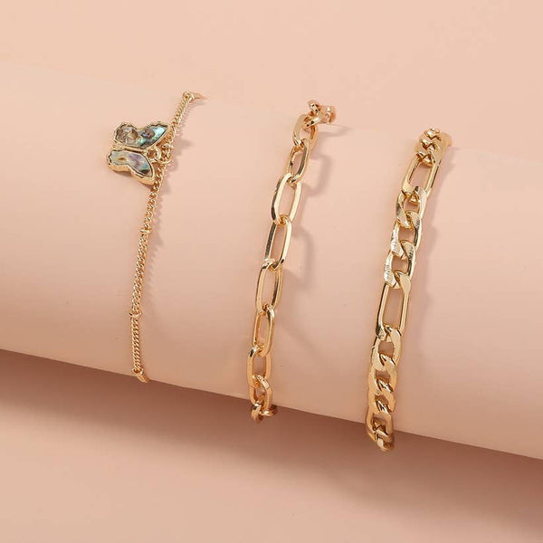 U Shape Chain Link Lock Charm Bracelet - Fason de Viv Gold by Fason de Viv