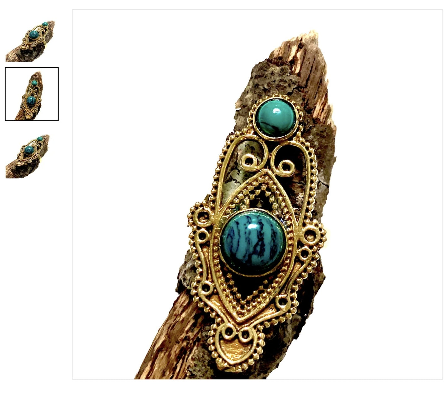 Hamsa Turquoise  Ring - Fason De Viv Jewelry