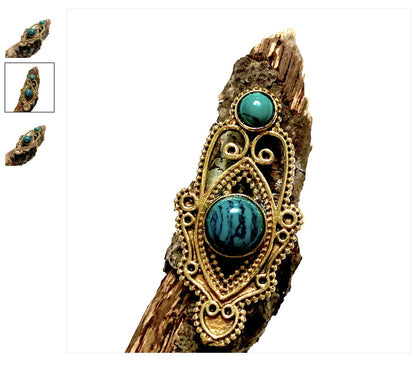 Hamsa Turquoise  Ring - Fason De Viv Jewelry