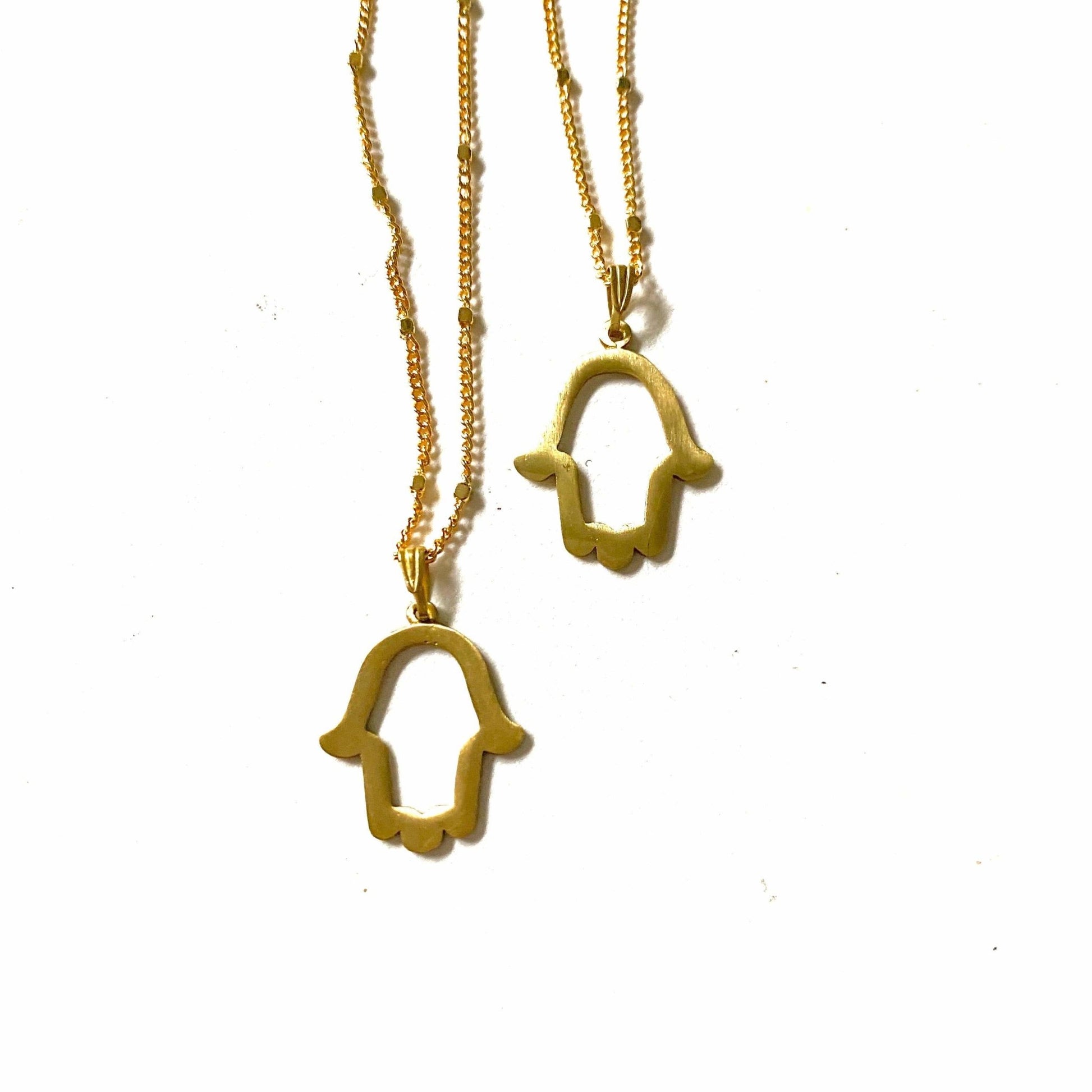 Hand of Fatima Charm Necklace - Fason De Viv Fashion Accessories