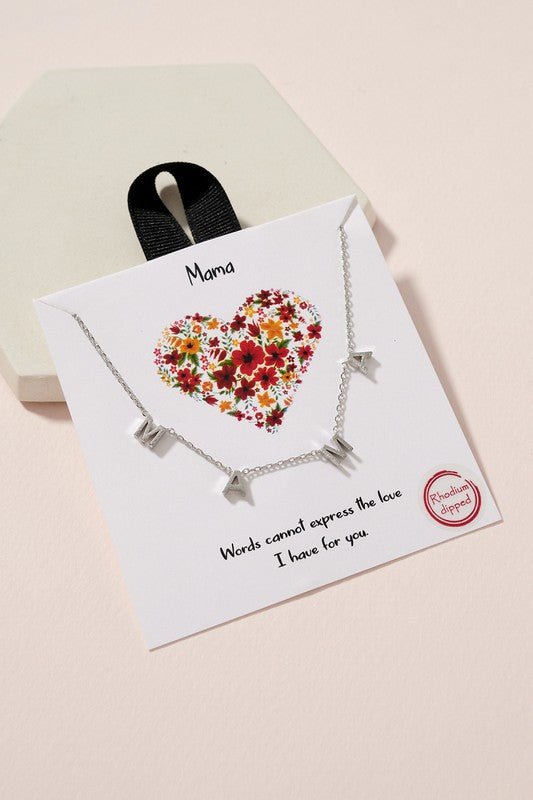 MAMA Letter Charm Gold Dip Necklace - Fason De Viv
