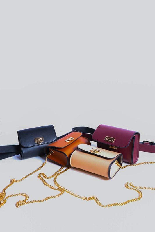 Mini Faux Leather Waist Belt Bag - Fason De Viv