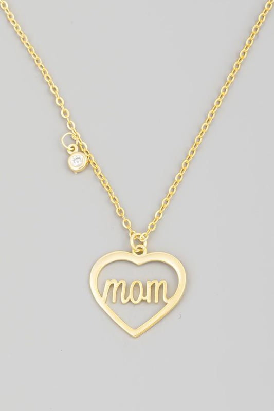 Mom Heart Necklace - Fason De Viv Jewelry