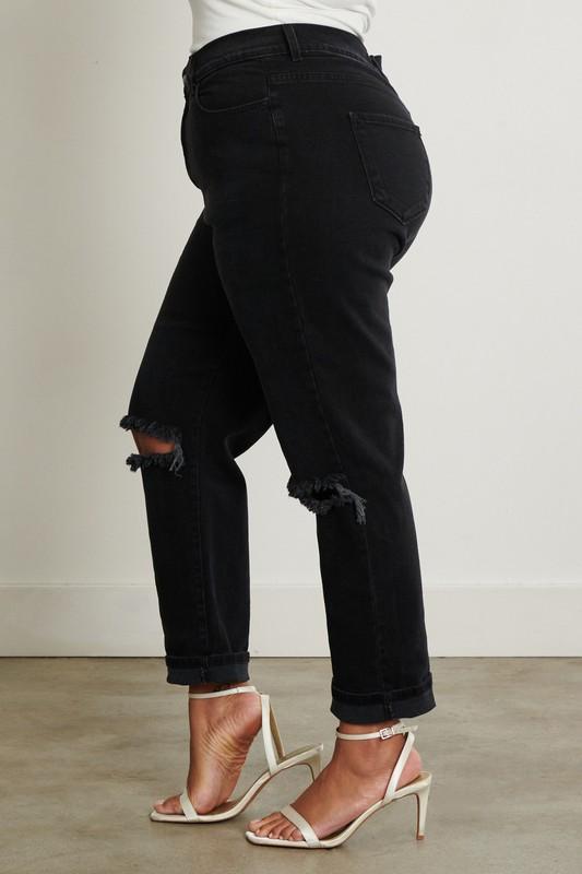 Plus Size Mom Jeans - Fason De Viv Women - Apparel - Dresses - Day to Night