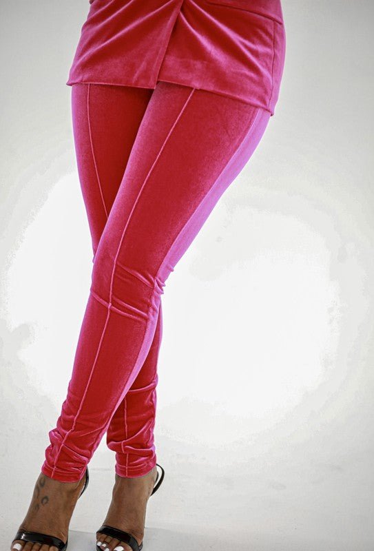 Red Velvet Leggings