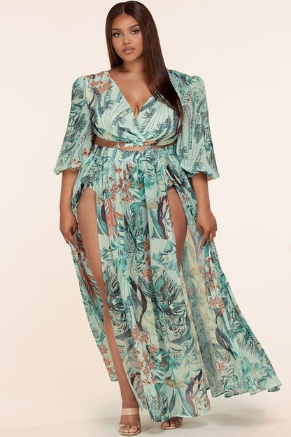 The maxi Sage Tropical dress - Fason De Viv Dresses