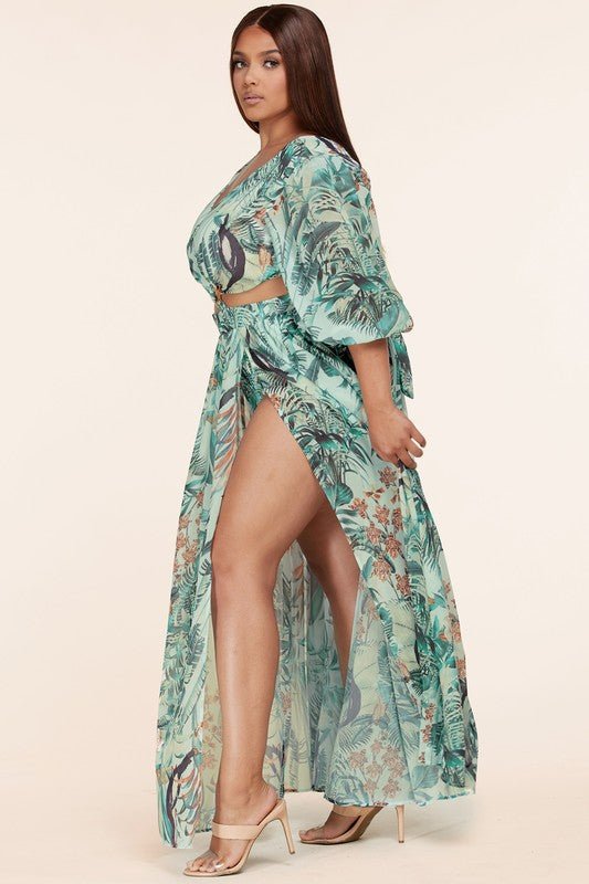 The maxi Sage Tropical dress - Fason De Viv Dresses