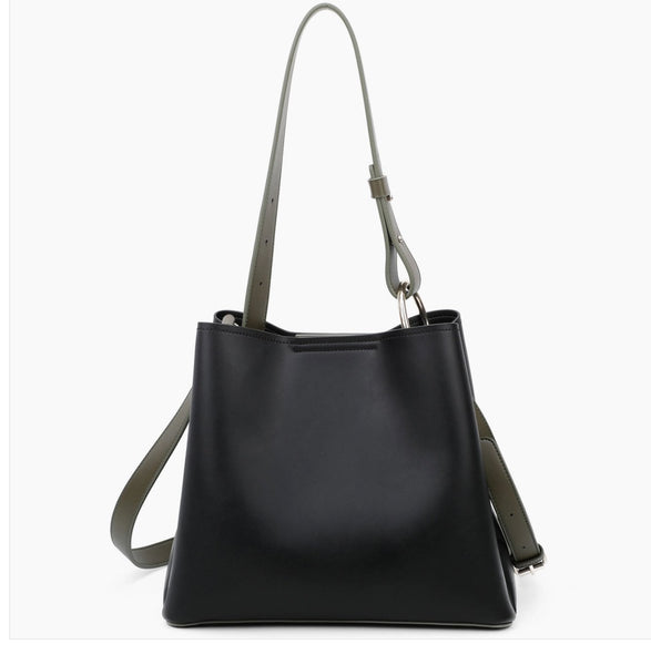 All Saints small Voltaire black tote bag