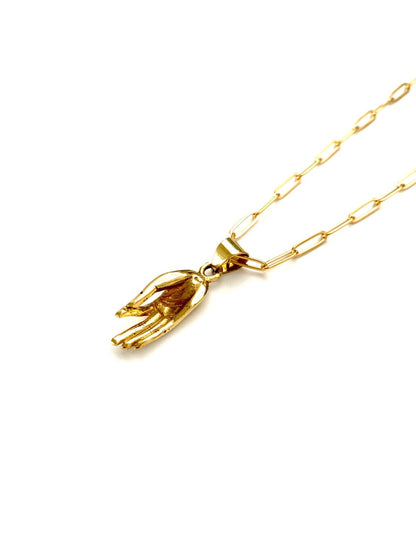 Zen Hand charm Necklace - Fason De Viv